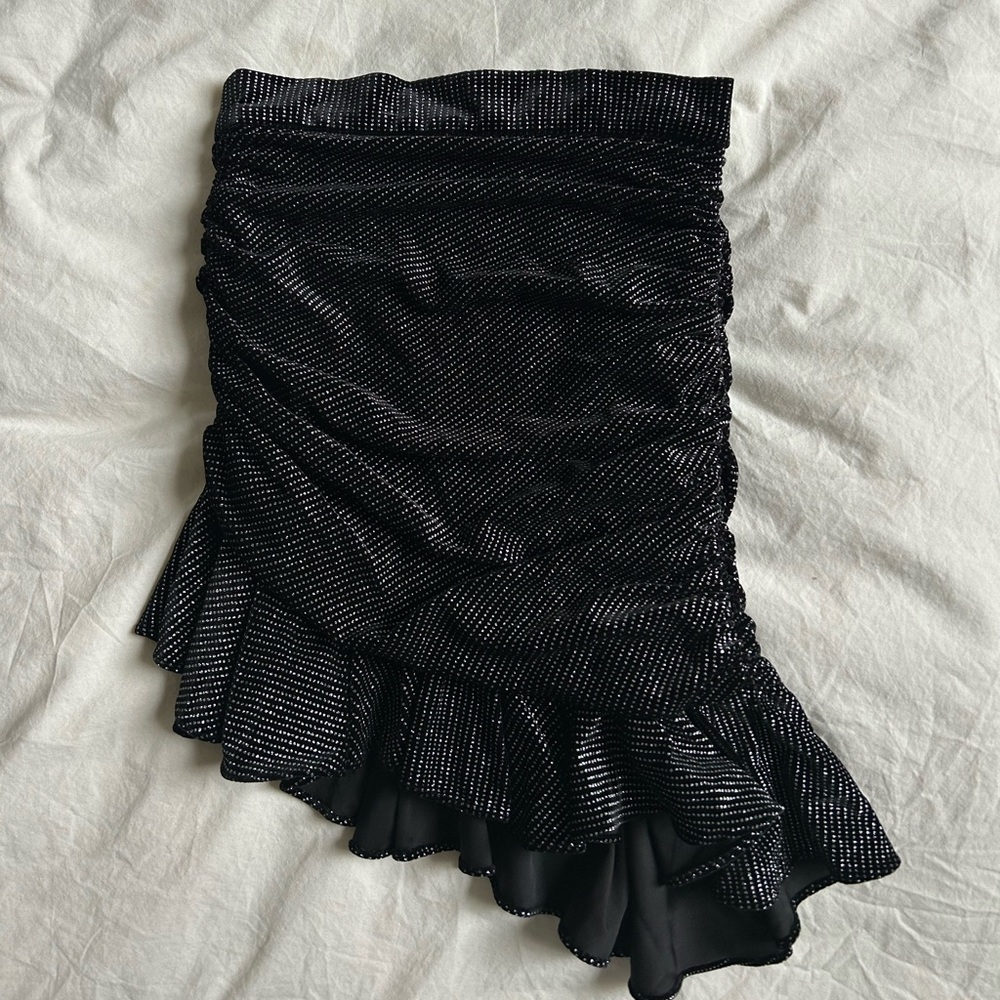 Zara black Ruched Skirt